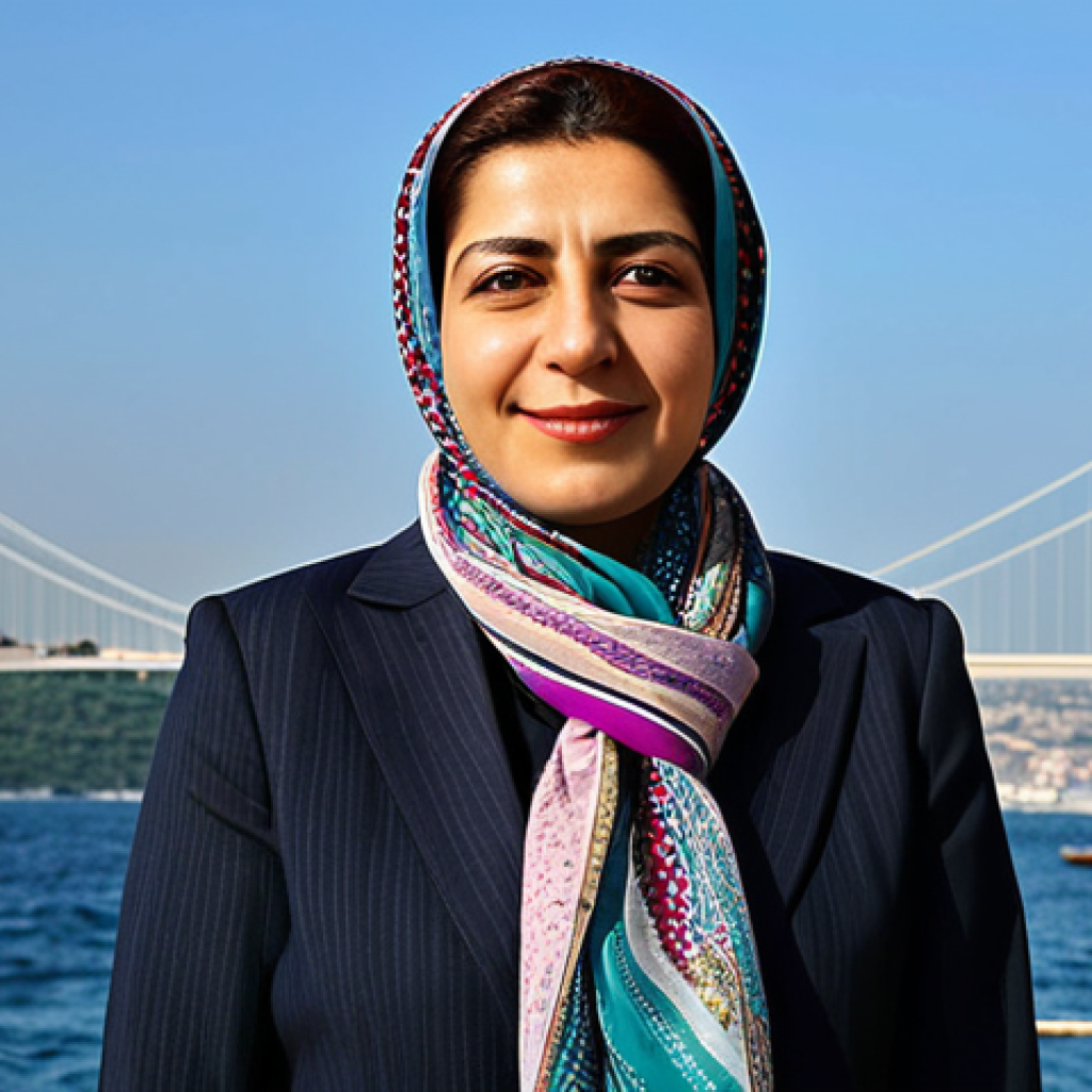 Business Professional**
"A professional businesswoman in Istanbul, Turkey, wearing a stylish, fully clothed business suit with a colorful scarf, standing in front of the Bosphorus Bridge, clear day, professional lighting, safe for work, appropriate content, fully clothed, perfect anatomy, natural proportions, professional photography, high quality, modest clothing, family-friendly."
**
