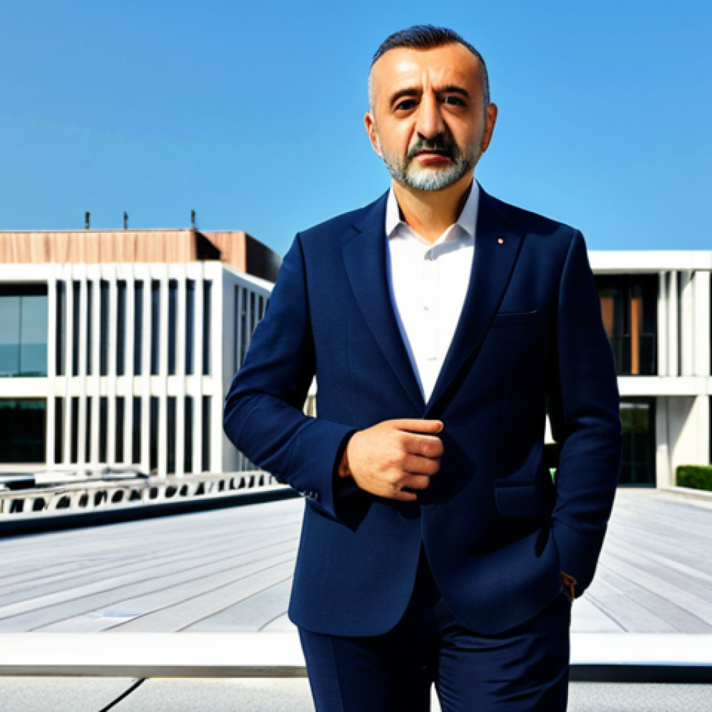 A Modern Turkish Architect**
"A professional Turkish architect, fully clothed in a modern, stylish blazer and trousers, standing confidently in front of a contemporary building design studio in Istanbul, appropriate attire, safe for work, perfect anatomy, natural proportions, professional photography, high quality, daytime, clear sky, architectural model on a nearby desk, modest."
**