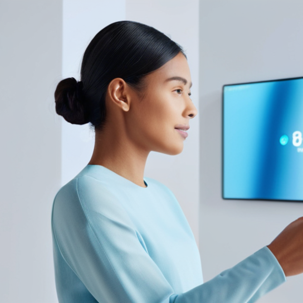 제스처 기반 인터페이스의 글로벌 시장 비교 - **A Woman Using Smart Home Gestures with Wearable Tech**
A young woman in her late 20s, with a s...