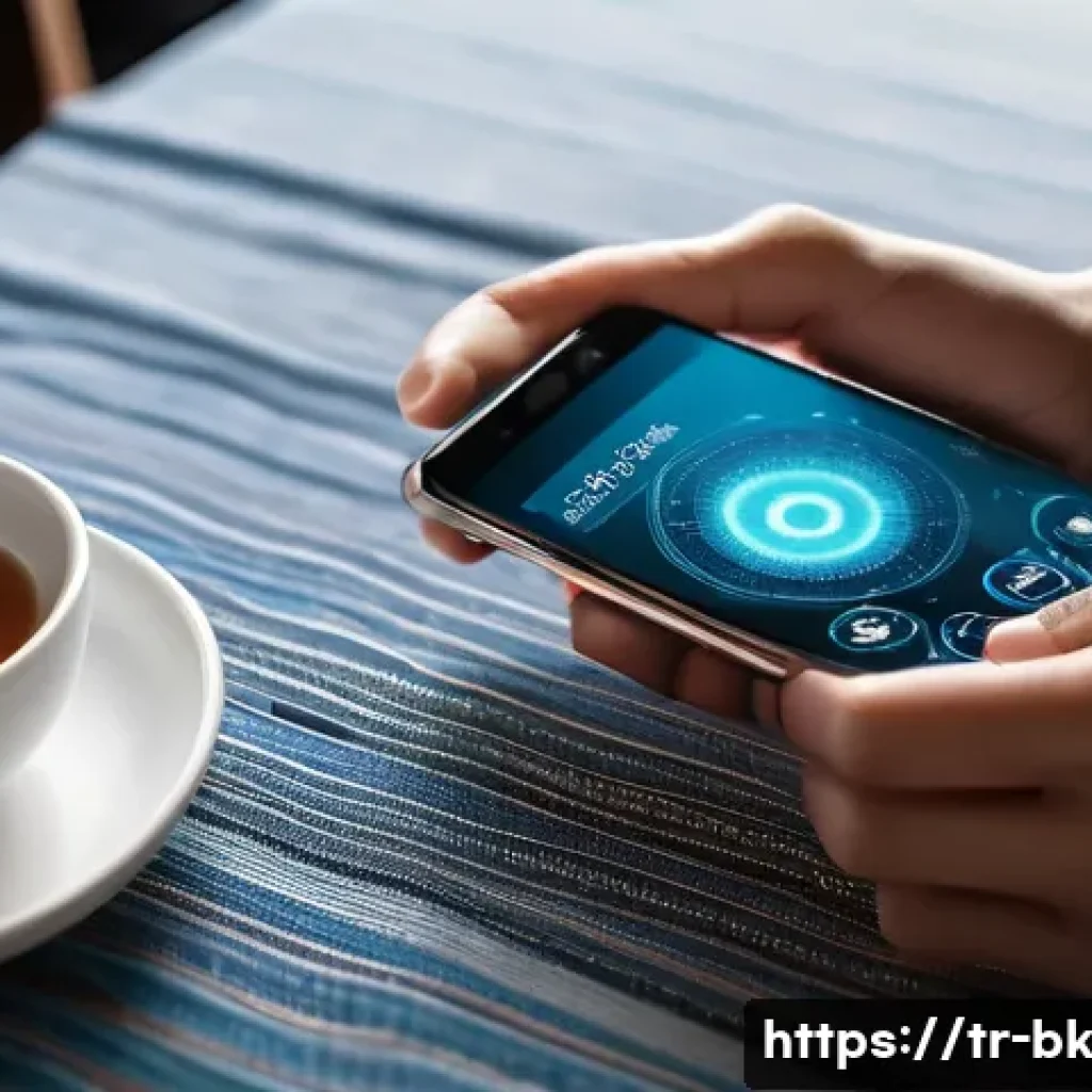 제스처 기반 인터페이스의 플랫폼별 차이점 - A detailed close-up of a modern smartphone user interacting with a touchscreen displaying gesture co...